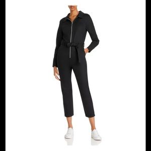 AQUA Women’s New Black Belted Long Sleeve Straight
